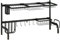 HOMCOM Abtropfgestell Geschirr, 2-stufiges Abtropfgitter Gestell, 51-93 cm Abtropfständer mit Haken, Abtropfschale für Küchen Spüle, Stahl, Schwarz