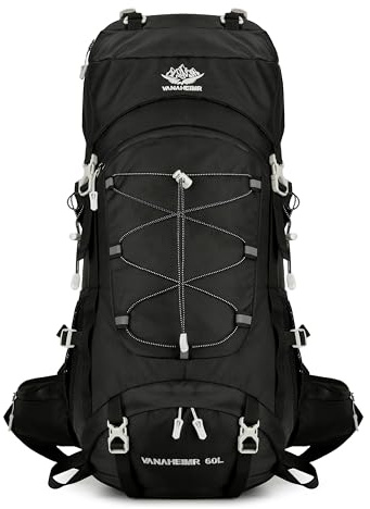 YFREAL 60L wanderrucksack Wander camping rucksack, mit Regenschutz, Kletterrucksack für Damen und Herren, Rucksack wasserdicht, Kletterrucksack für Männer Frauen