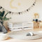 Gecheer Kinderbett mit Schubladen Hausbett Bett Holzbett Bettgestell Weiß 70x140 cm Massivholz Kiefer