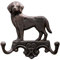 SHITOOMFE Animal Hook with Screws Cast Iron Animal Wall Hooks Vintage Decorative Wall Hanger with 2 Hooks for Outdoor Garden Yard, Dog Shape