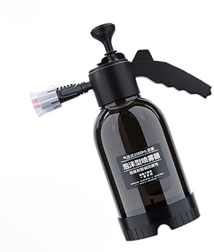 EHOTER Pulverizador de espuma para coche, botella pulverizadora portátil a presión de 2 litros, atomizador de presión para limpieza de coches, lavado de coches, interiores y exteriores, riego de