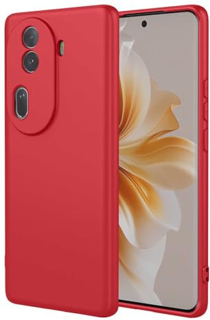 HAOYE Funda para TCL Mobile 50 Smartphone 5G / TCL 50 5G, Carcasa Suave Silicona TPU de Cubierta Delgado, Protector a Prueba de Golpes Case Cover con Forro de Tela. Rojo