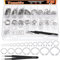 Tanstic 210Pcs 21 Größen Externe Sicherungsringe Sprengringe Sortiment Kit Snap Retaining Clip Ring Circlip C-Clip für Achsen, Wellen (4mm-28mm)