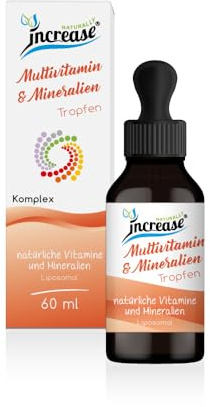 Liposomale Multivitamin & Mineralien Tropfen hochdosiert - (30.000mg pro Packung) 1000mg Multivitamin & Mineralien pro Tagesdosis - Wertvolle Vitamine A-Z - MCT Öl - Hohe Bioverfügbarkeit