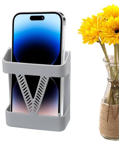 Adhesive Remote Control Holder - Wall Bedside Organizer Storage Box,Mobile Phone Plug Charging Holder Rack, Phone Stand, No Drilling, Multipurpose Storage Box