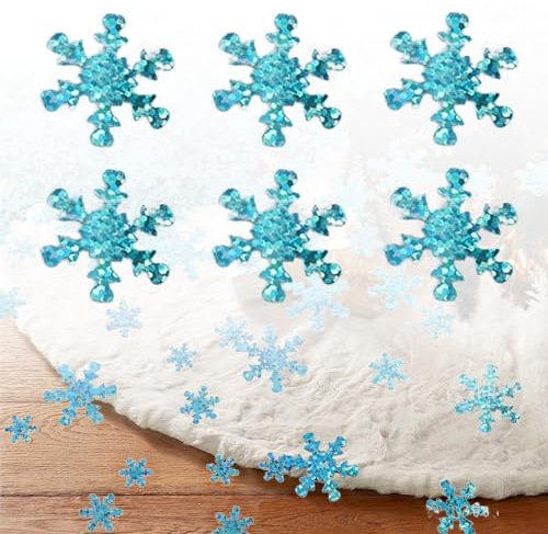 Schneeflocken Deko,Schneeflocken Streudeko Weihnachten,Weihnachts Streudeko,Weihnachtsdeko Streudeko,Weihnachtsdeko zum Basteln,Glitzer Konfetti Weihnachten Deko,Sterne Weihnachtskonfetti Tischdeko