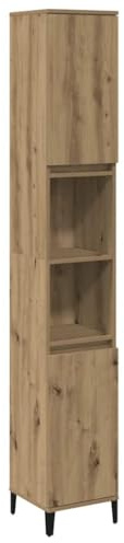 vidaXL Badschrank Artisan-Eiche 30x30x190 cm Holzwerkstoff