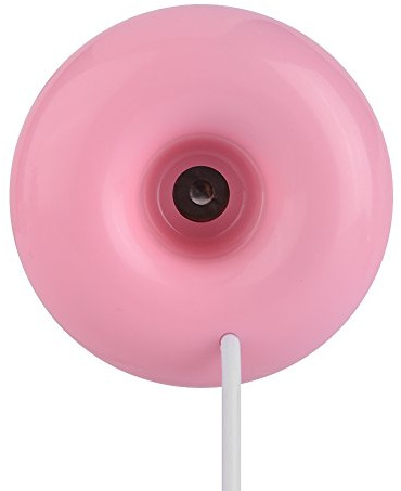 Bonbela Tragbarer -Donut-förmiger USB-Zerstäubungsspray-Luftbefeuchter für das Home-Office-Auto (Rosa)