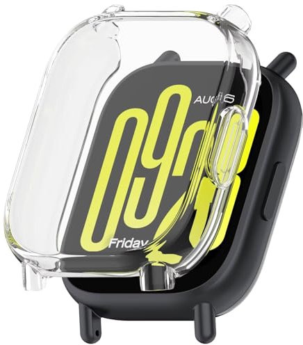 FTRONGRT Case Compatible with Xiaomi Redmi Watch 5 Lite, Anti-Scratch, Soft TPU Plating All-Inclusive Protection Watch Case. Transparent
