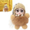 Porte-clés de pour femmes, porte-clés de petite fille pour sac à dos,Porte-clés mignon de en peluche | douce portant des lunettes, une écharpe, un chapeau, décor de sac d'école po
