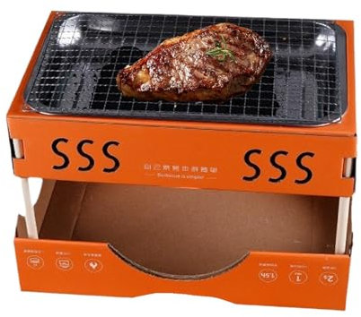 Griglia a carbone portatile da campeggio, piccola griglia a carbone per barbecue - Griglia portatile per esterni per 1-3 persone,Griglia pieghevole per barbecue da tavolo, cibo, cucina