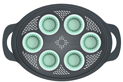 Wundermix - Muffinizer® Silikon-Backform für Thermomix (TM6, TM5, TM31) • Inklusive 6 Silikoneinsätze • Mini Muffin Silikonförmchen für Muffins im Varoma • Made in Germany