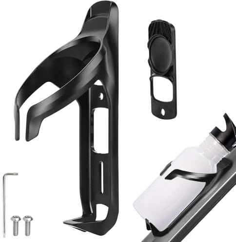 PRITOK Bike Water Bottle Cage: AirTag Bike Water Bottle Holder with Safety Screw, Bicycle Bottle Holder Cycling Kettle, Quick Easy to Mount Bicycle Holder for Road Bike, Mountain Bike, Apple AirTag