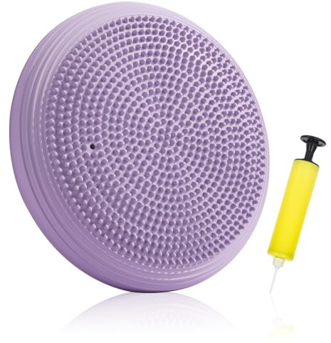 Aufblasbares Balancekissen, Rutschfeste Balancescheibe Sitzhaltungstrainer Physiokissen, Wackelkissen Aufblasbares Stabilitäts-Balanceboard mit Pumpe, für Fitness Yoga Gymnastik Rückentraining