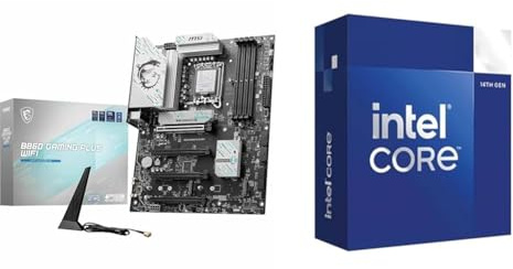 MSI B860 Gaming Plus WiFi Mainboard + Intel® Core™ i5 Desktop-Prozessor 14400 10 Kerne