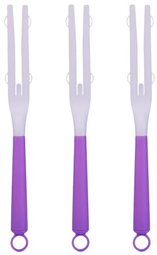 BOXOB 3pcs Duster Handle, Detachable Duster Refills Handle Replacement Plastic Extended Mop Extension Handles Wand Grip for Flash Easy Cleaning (Purple)