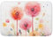 Helhappy Weiche, rutschfeste Fußmatte für den Innenbereich, Aquarell-Pusteblumen, Kunstwerke, wasserabsorbierend, Badezimmerteppich, waschbar, Raumzubehör, Bodenmatte, 40 x 60 cm