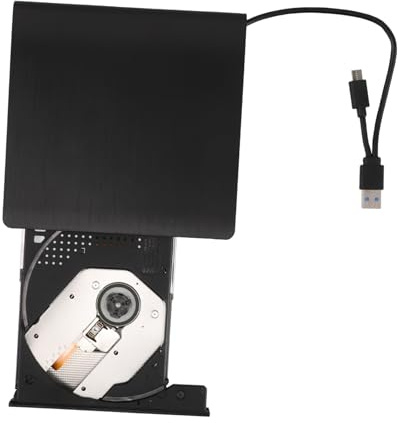 SHINEOFI Externes USB Type-c DVD Laufwerk Tragbarer CD Brenner aus Kunststoff und Metall Kompatibel mit Laptop und Tablette für Mobiles Multigerät