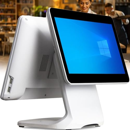 Caisse Enregistreuse à écran Tactile Intelligente, Grand écran 15,6 Pouces Pour Les Petites Entreprises Caissier Menu Professionnel Magasin, Supermarché,Double écran 15,6'' + 13,3''