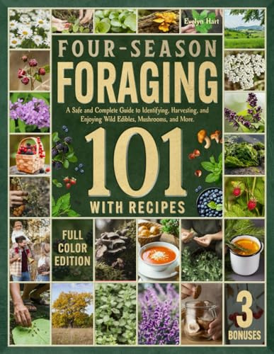 Four-Season Foraging 101: A Safe and Complete Guide to Identifying, Harvesting, and Enjoying Wild Edibles, Mushrooms, and More — Featuring FULL-COLOR Visuals of All Plants and Recipes