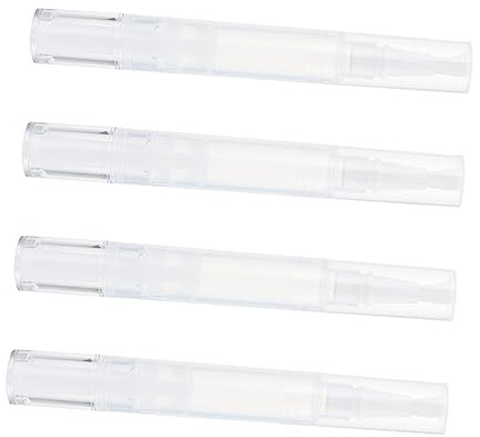 ARTSEWPLY 4pcs Empty Lip Oil Pens Refillable Concealer Tubes Leakproof Nail Nutrition Oil Applicators Lightweight Travel-friendly Cosmetic Dispensers
