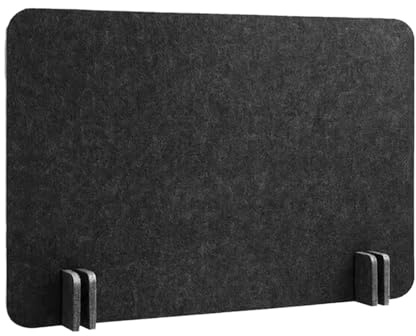 YWJLQH Akustik Schreibtisch Trennwand Freistehend Raumteiler Lärmschutz Sichtschutz Filz Leicht für Office Lernumgebung Empfangsbereich, Schwarz 40x50 cm