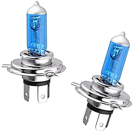 2x Super Weiß H4 100/90W 12V P43t Original Jurmann Trade Xenon Look 6000K Halogen Ersatz PKW Lampe