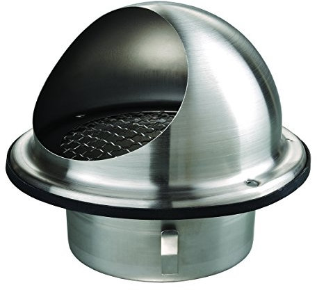 Intelmann Edelstahl Wetterschutzgitter Ø 150 Kugelform + Vogelschutzgitter (100 125 150 200)