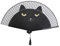 VORCOOL Sommer süße Katze Seide Bambus handbemalte Cartoon Katze Faltfächer Party Favor (schwarz)