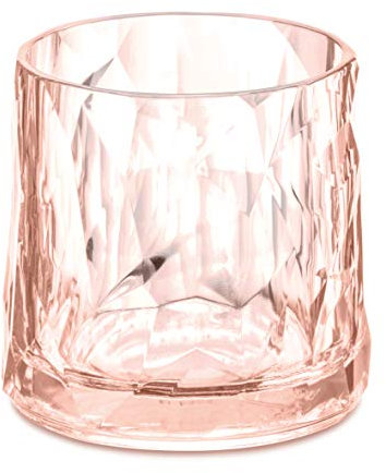 koziol Glas 250 ml CLUB NO. 2, Superglas, transparent rose quartz