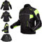 A-Pro Oxford Jacke Textil Damen Protektoren Wasserdicht Motorrad Thermoweste Fluo L