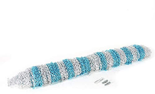 EVTSCAN 90 * 214.5cm Aluminium Metal Chain Strip Curtain Fly Pest Insect Control Decoration Door Screen