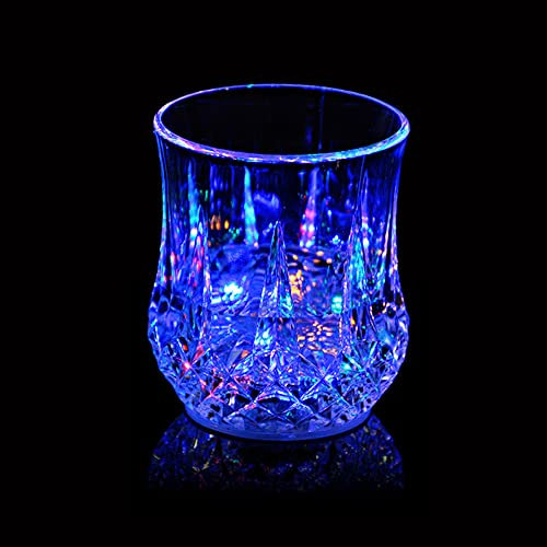 Leuchtend Becher 200ml Trinkbecher Blinklicht Trinkglas Lichteffekt Party Blitzbecher Wechselbar Kunststoff Cocktailglas Farbwechsel Champagnerbecher Einzigartig Bunt Pubglas Restaurant Geburtstag