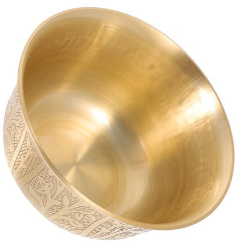 PRETYZOOM Ornement De Bol En Cuivre Récipient De Nouilles Articles Dameublement De Bol Coupelle Doree Bol +bouddhiste Bol Laiton Dor Offrande Bol De Soupe Ménage Brûleur D'encens