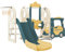 Toboggan et balançoire pour bébé Toboggan autoportant pour Enfant Centre d'activités pour Aire de Jeux Ensemble de Jeux intérieur extérieur Toboggan Long Equipement de Jeux (Bus Green)