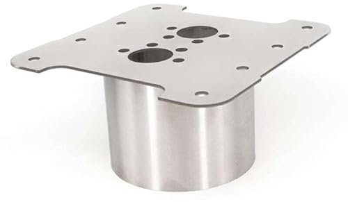 Autoterm Einbauflansch RUND für Standheizungen, für Böden 80mm, aus Edelstahl für Air, Planar, Webasto, Eberspächer o.ä, 80mm Bodentiefe