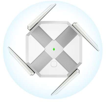 Repetidores WiFi, Extensores WiFi de 1200Mbps, Amplificadores WiFi de Doble frecuencia de 5GHz y 2,4GHz, con 4 Antenas,fácil de Instalar, Modo Repetidor/Router/Ap,Adecuado para múltiples escenarios
