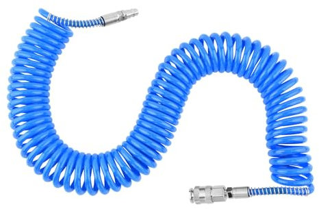 Tubo compressore d'aria in poliuretano, 10 m, tubo flessibile per tubo dell'aria con attacco rapido da 1/4 Europa e spina, 5 mm ID x 8 mm OD con limitatore di piegatura, raccordo standard Euro