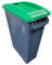Chabrias Ltd 87 Litre Slim Bin With Swing Lid Green & Mixed Recycling Recycling Container, Space Saving Design, Home, Office, Kitchen – Commercial Product Vented Slim Waste Receptacle Bin