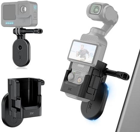 JJC Pocket4 Erweiterung Adapter mit Magnethalterung für DJI Osmo Pocket 4 3 | Starke Magnetische Halterung Montageadapter mit Cold Shoe Mount, Pocket 3 Tragbares Schutzkäfig Zubehör