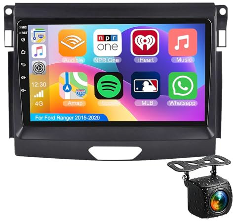Android 14 Autoradio 2Din GPS Navi für Ford Ranger 2015-2020 10 Zoll Auto Bildschirm Radio mit Bluetooth 5.0 Carplay Android Auto WiFi 4G DSP SWC MIC+ AHD Rückfahrkamera(S-2(2G+32G))