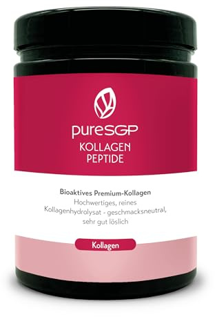 pureSGP® Kollagen [600g]: Reinstes Kollagen in Apothekenqualität - Bioaktive Premium-Peptide aus hochwertigem Kollagenhydrolysat. Mit Vitamin C & Biotin - Geschmacksneutral - Sehr gute Löslichkeit