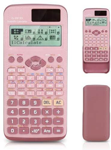 CLIUNT FX-991EX Scientific Calculator Pink, 552 Functions Engineering Calculator, A Level Maths Calculator for School Students, Business, Office