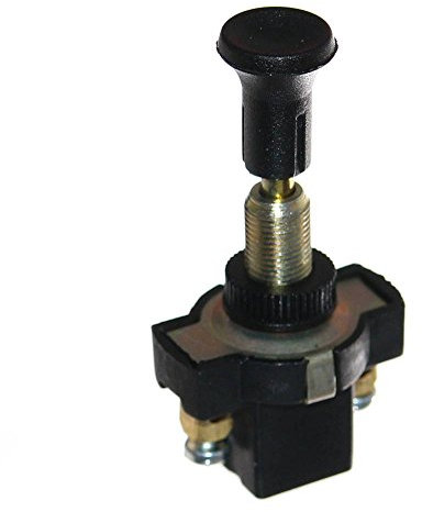 1x Einbau Zugschalter 6-32V Schalter für 8mm Loch Neu 2-polig Schraubklemmen 16A 12V Old-Harvest