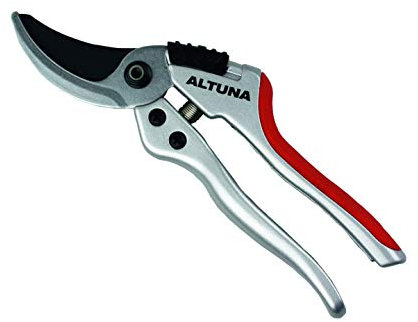 Tijera de Poda a Una Mano Pruning J463 - Ajuste Manual - Mango Ergonómico Bimaterial - Corte Bypass Muy Preciso - Resistente y Muy Ligera - Tijera de Jardinería Fabricada en Aluminio Forjado - Altuna