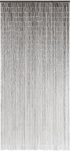 CONACORD Dekovorhang Taupe, 90x200 cm, Dekovorhang Bambus, Dekorativer Vorhang aus handbemalten feinen Bambusröhrchen, Türvorhang mit 90 Strängen und Aufhängeleiste