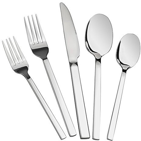 doryh Edelstahl Besteck-Sets, Besteck Sets 40 pieces silber