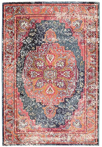 RugVista, Brissac, Teppich, Mittelflor, 200 x 300 cm, Rechteckiger, Modern, Oeko-Tex Standard 100, Polypropylene, Flur, Schlafzimmer, Küche, Wohnzimmer, Orange, Mehrfarbig