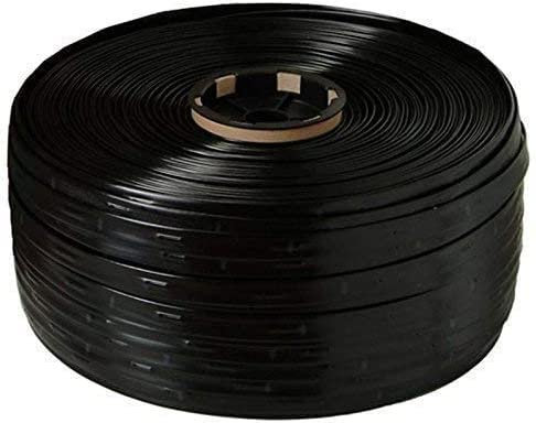Suinga CINTA RIEGO POR GOTEO 16MM, 500 METROS. Goteros cada 20 CM. Tuberia plana con caudal 1,16 litros por hora, negro