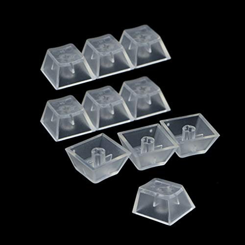 chenpaif 10 Pcs Transparent ABS Keycaps Mécanique Clavier Keycaps Mat Rétro-Éclairé Keycaps